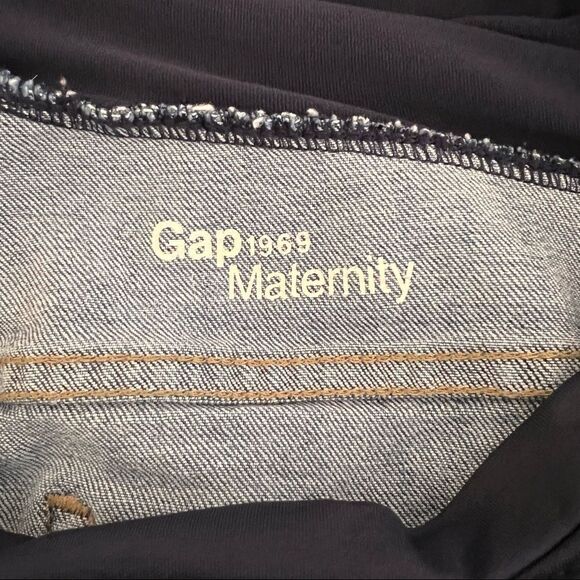 Gap Maternity Medium Wash Slightly Distressed Full Belly Panel Jeans - Picture 5 of 6